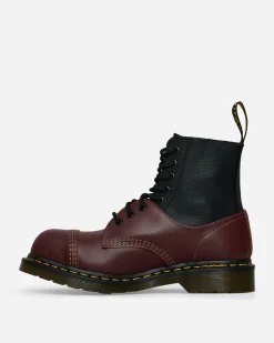 MM6 Maison Margiela Boots^Men's Dr. Martens 1460 Twisted and Reimagined Steel Toe Boots Black / Oxblood