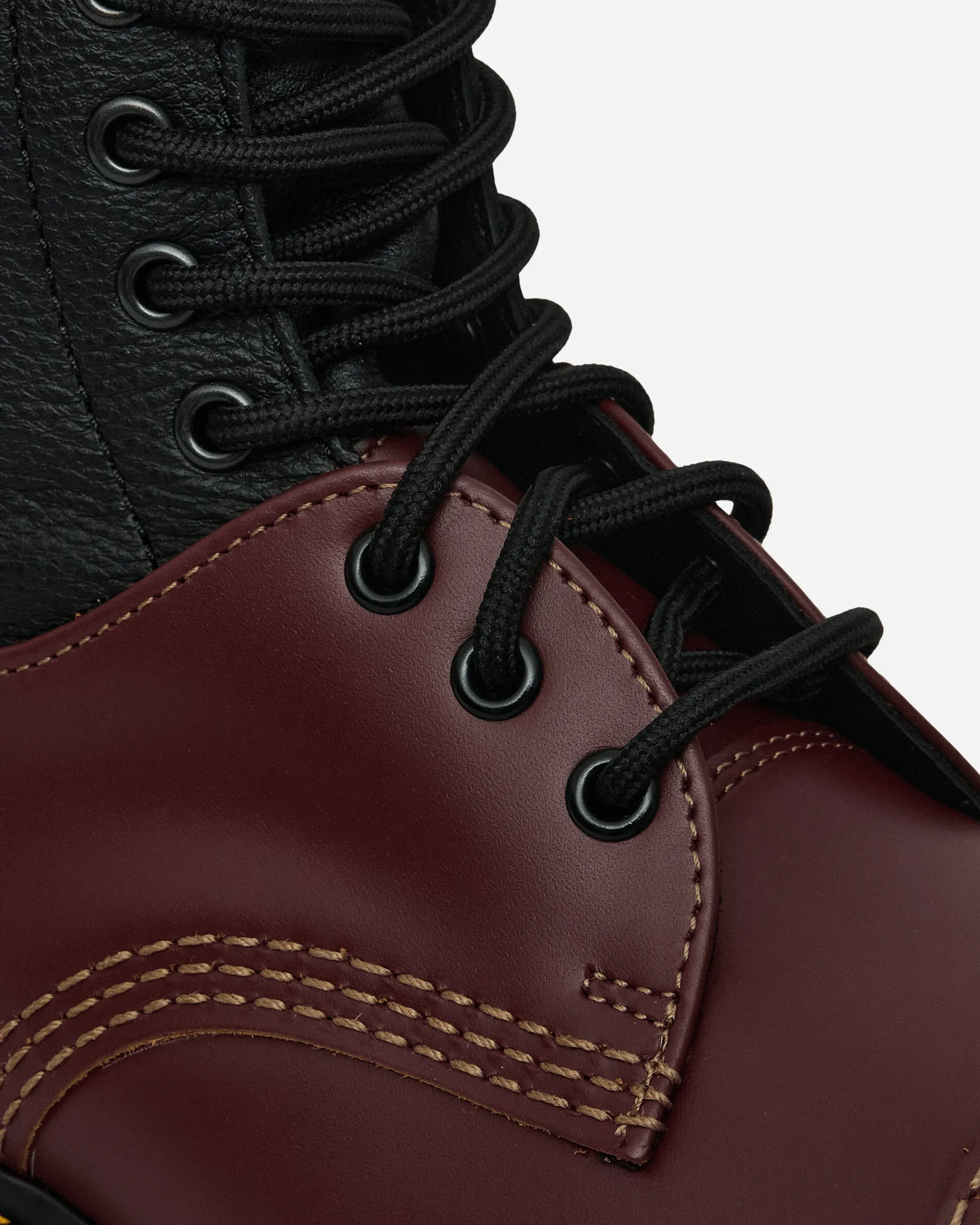 MM6 Maison Margiela Boots^Men's Dr. Martens 1460 Twisted and Reimagined Steel Toe Boots Black / Oxblood