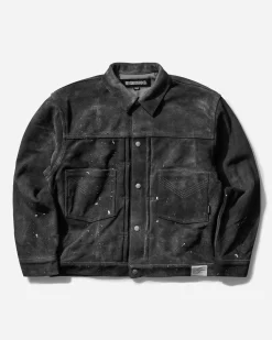 Neighborhood Coats And Jackets^Men's Drip Suede Jacket Grey