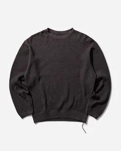 KAPITAL Sweatshirts^Men's ECO Waffle Big Sweatshirt Black