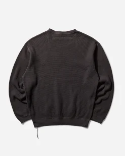 KAPITAL Sweatshirts^Men's ECO Waffle Big Sweatshirt Black