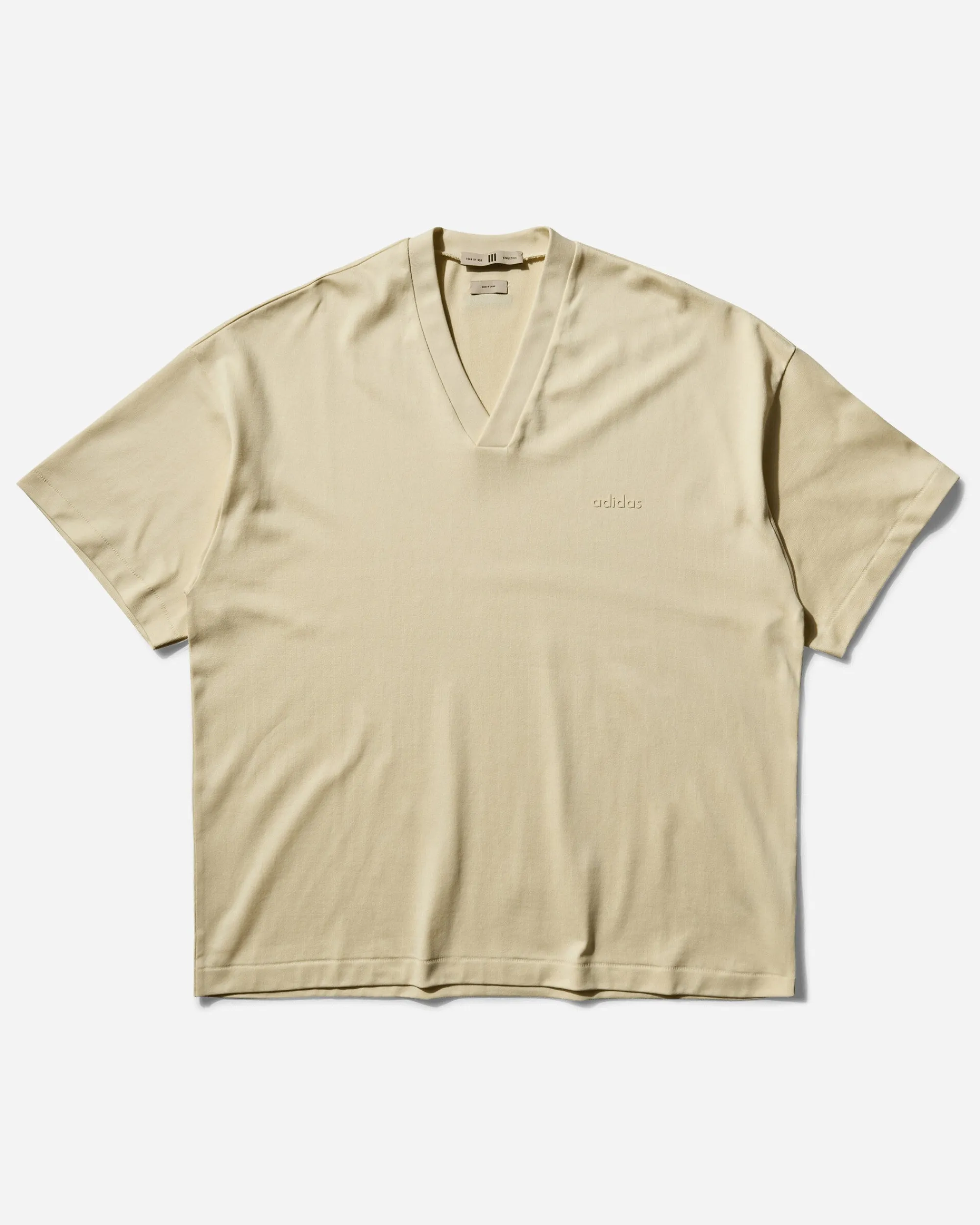 adidas T-Shirts^Men's Fear of God Athletics V-Neck T-Shirt Pale Yellow