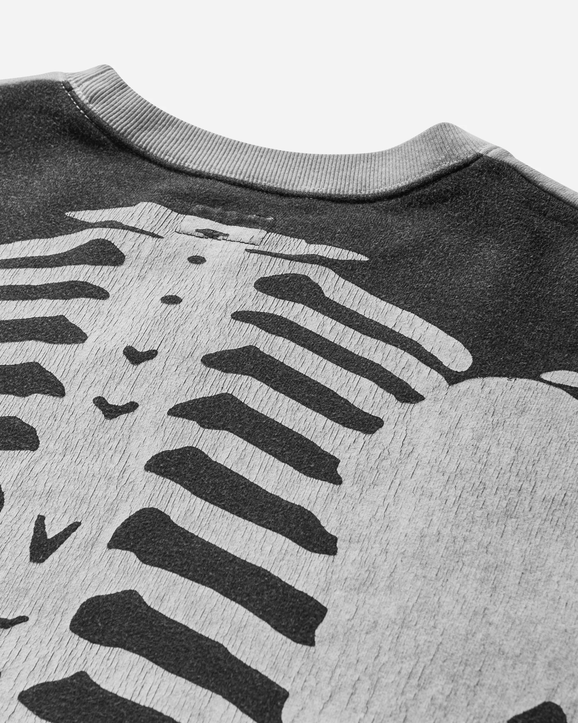 KAPITAL Sweatshirts^Men's Fleece Knit 2Tones Remake Big Sweatshirt (Bone) Ecru / Black