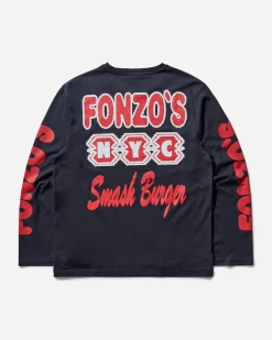 Public Possession T-Shirts^Men's Fonzo Longsleeve T-Shirt Navy Blue