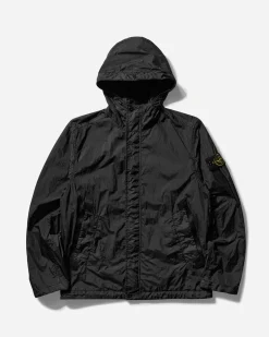 Stone Island Coats And Jackets^Men's Garment Dyed Crinkle Reps R-NY Short Parka Black