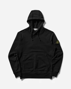 Stone Island Sweatshirts^Men's Garment Dyed Hooded Sweatshirt Black