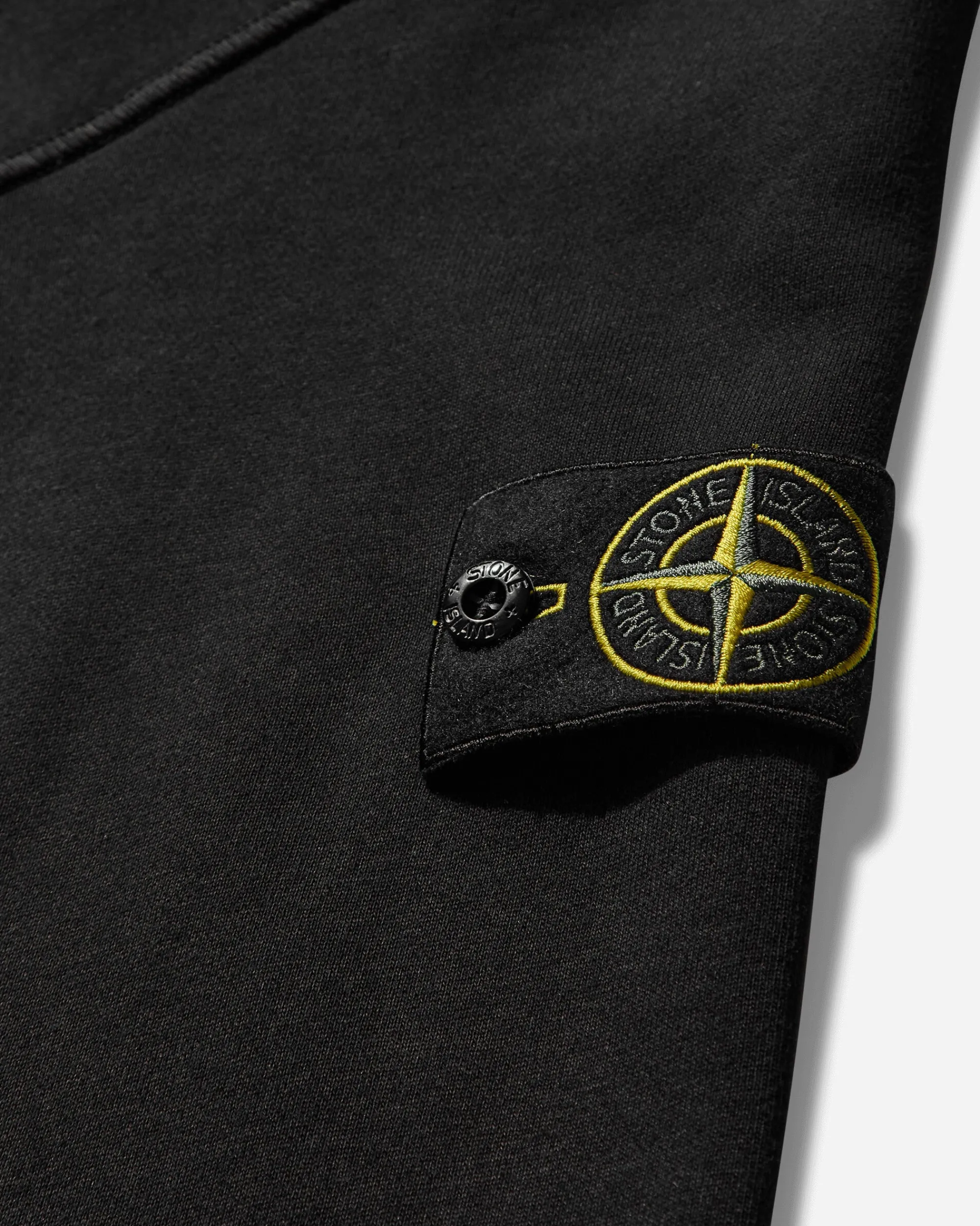Stone Island Sweatshirts^Men's Garment Dyed Hooded Sweatshirt Black
