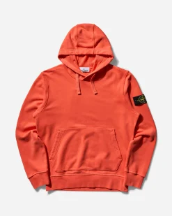 Stone Island Sweatshirts^Men's Garment Dyed Hooded Sweatshirt Papaya