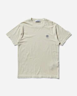 Stone Island T-Shirts^Men's Garment Dyed Logo T-Shirt Ivory