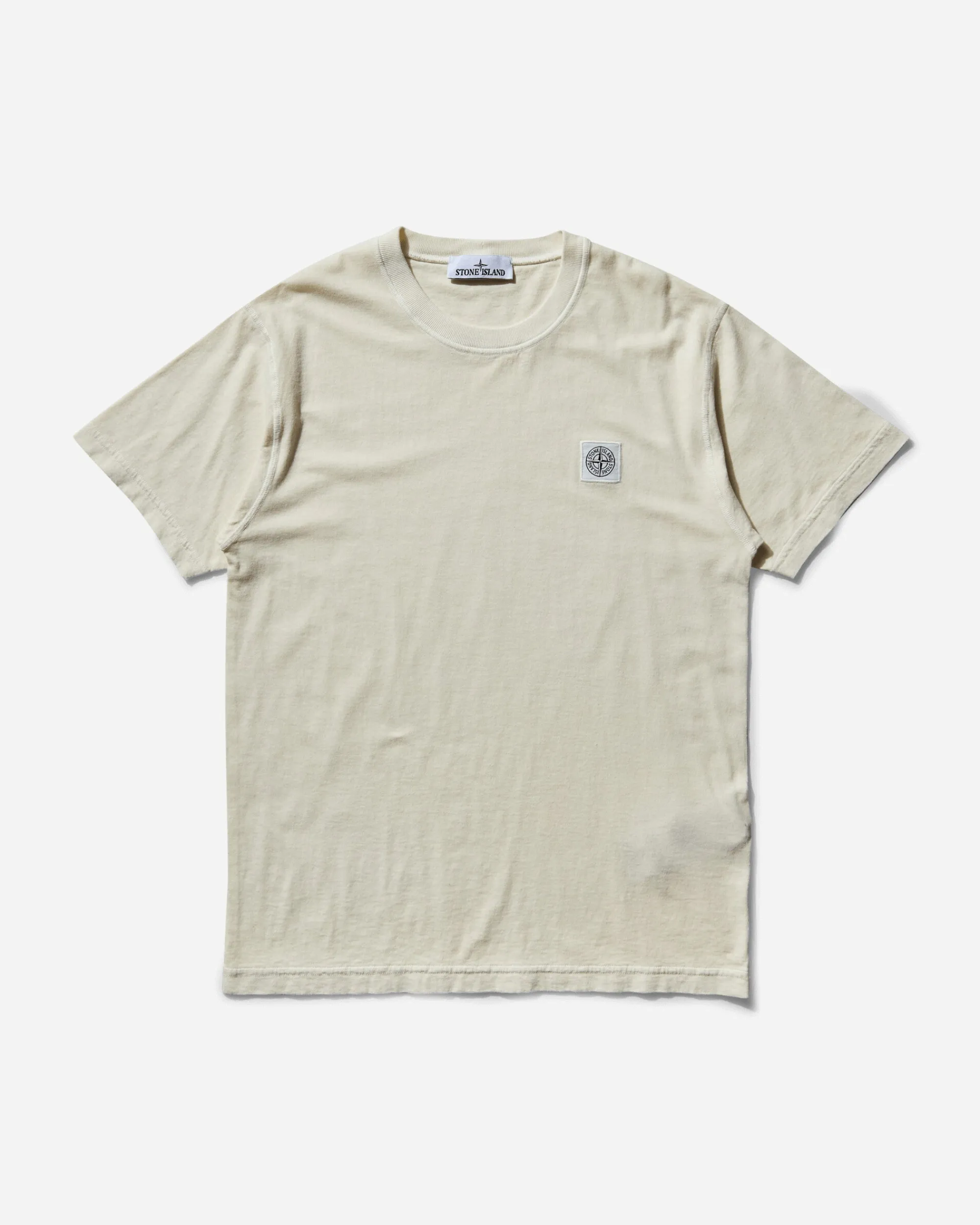 Stone Island T-Shirts^Men's Garment Dyed Logo T-Shirt Ivory