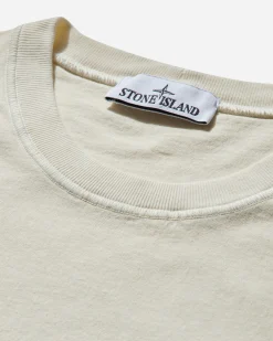 Stone Island T-Shirts^Men's Garment Dyed Logo T-Shirt Ivory