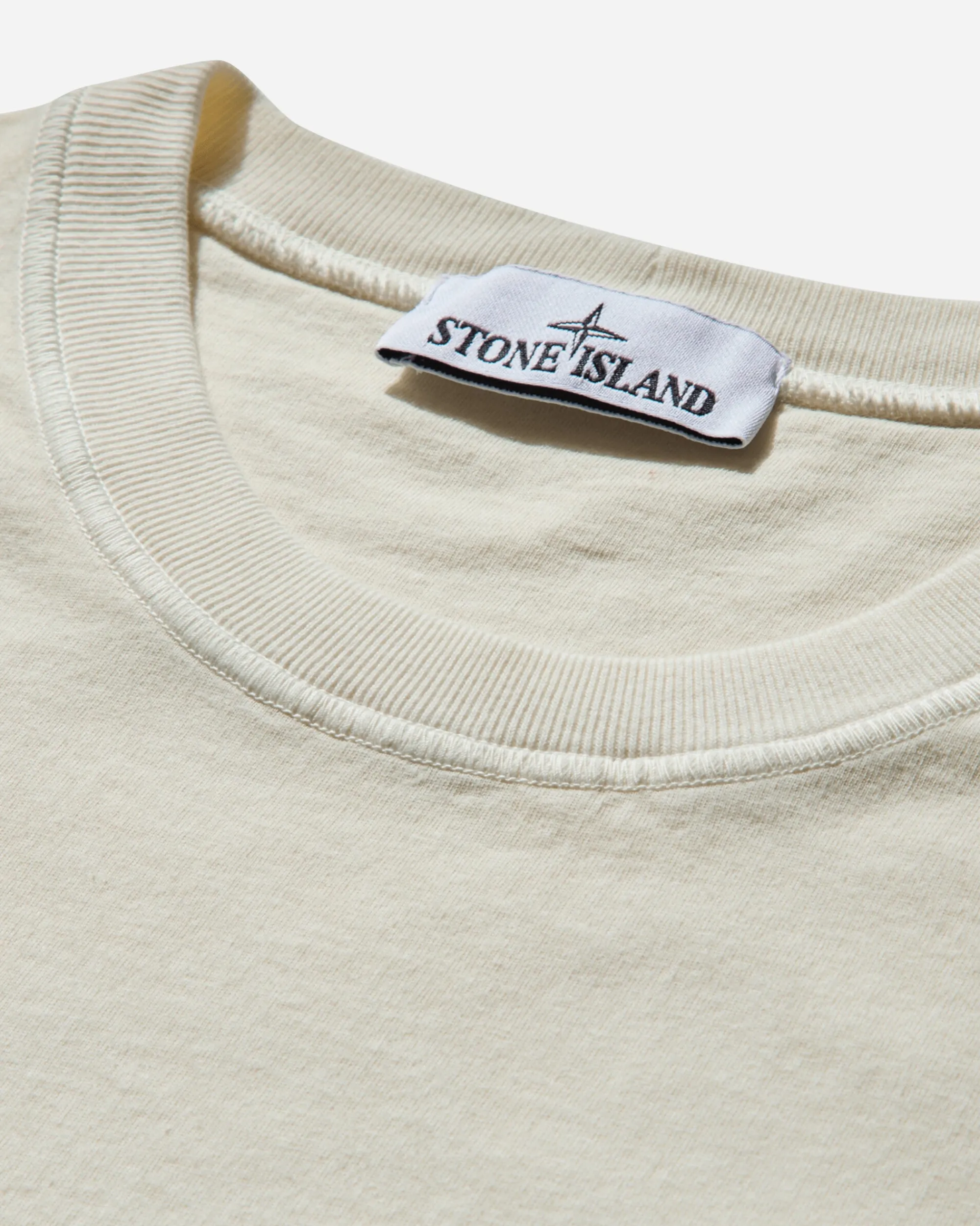 Stone Island T-Shirts^Men's Garment Dyed Logo T-Shirt Ivory