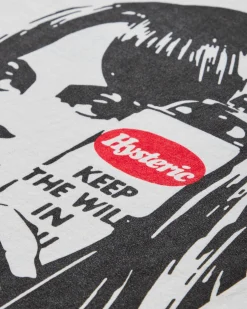 Hysteric Glamour T-Shirts^Men's Graffiti Girl T-Shirt Dirty White
