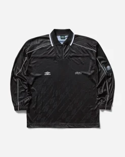 Umbro T-Shirts^Men's Graphic Longsleeve Polo Black