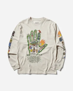 Story mfg. T-Shirts^Men's Grateful Longsleeve T-Shirt White