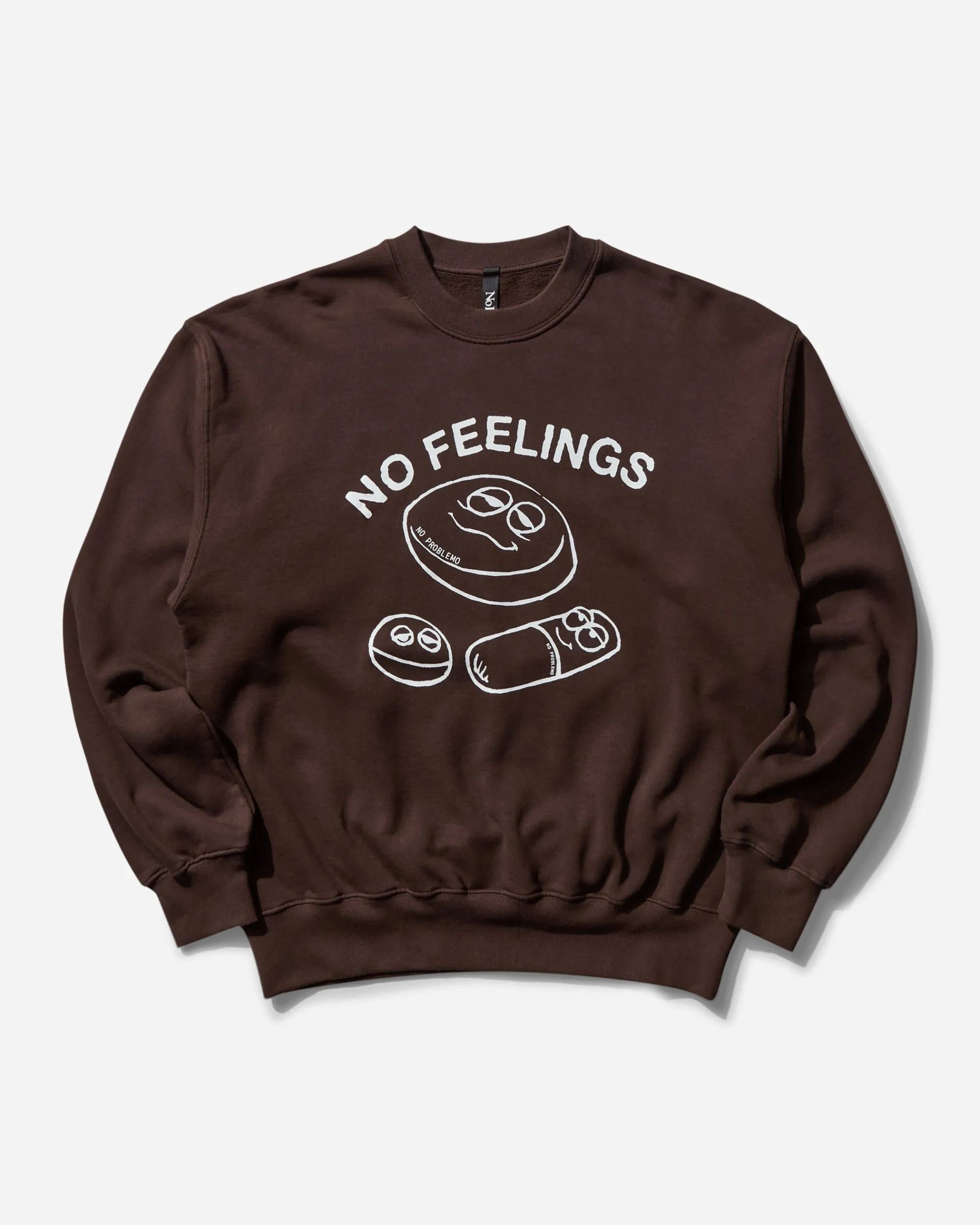 No Problemo Sweatshirts^Men's Hard Feelings Crewneck Sweatshirt Brown