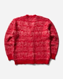 Needles Knitwears|Knitwear^Men's Heart Mohair Cardigan Red