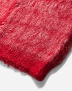 Needles Knitwears|Knitwear^Men's Heart Mohair Cardigan Red