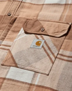 Carhartt WIP Shirts^Men's INVINCIBLE Max Work Shirt Coca Mocha