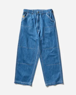 Carhartt WIP Pants^Men's INVINCIBLE Removed Pocket Double Knee Pants Blue (Stone Washed)