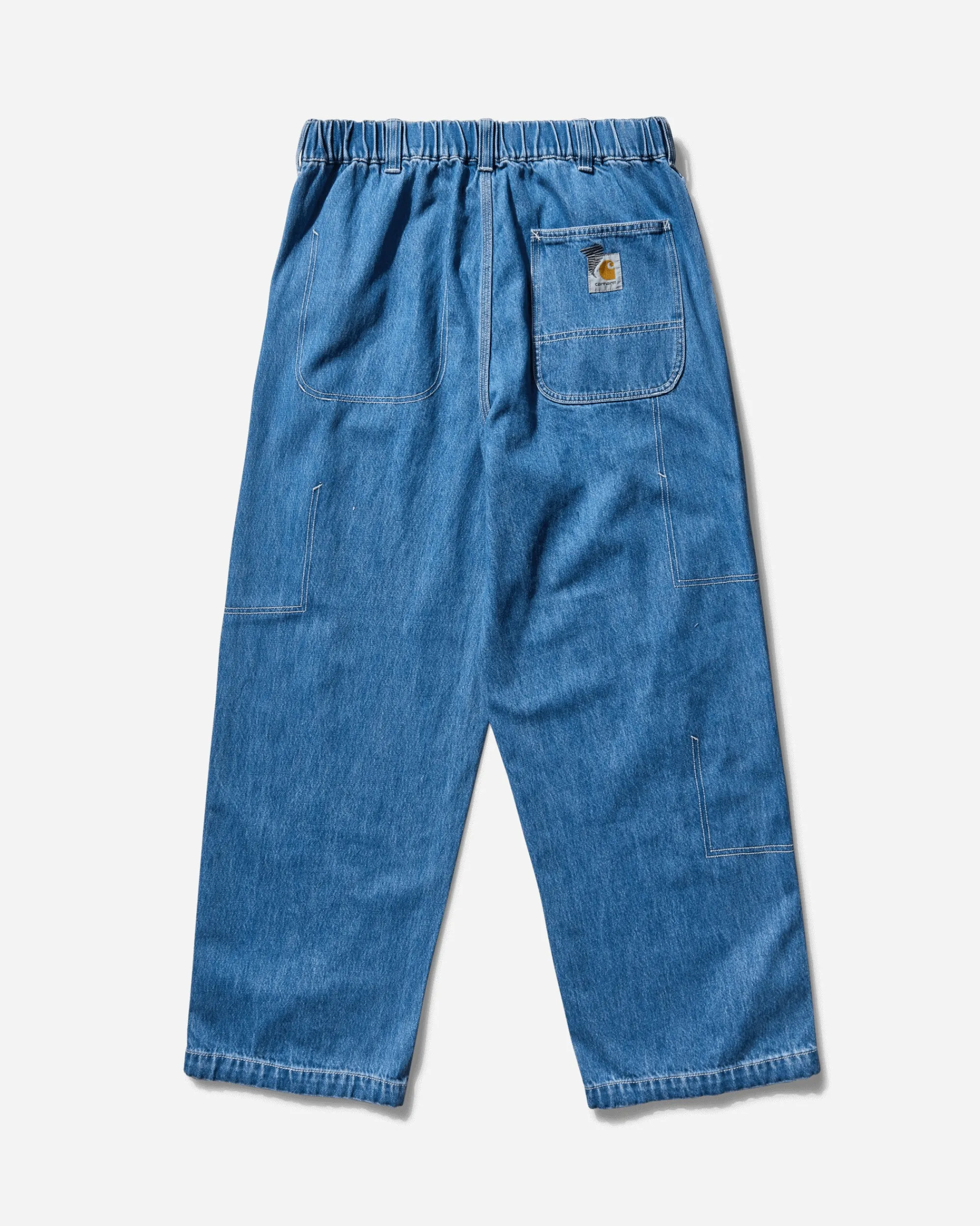Carhartt WIP Pants^Men's INVINCIBLE Removed Pocket Double Knee Pants Blue (Stone Washed)