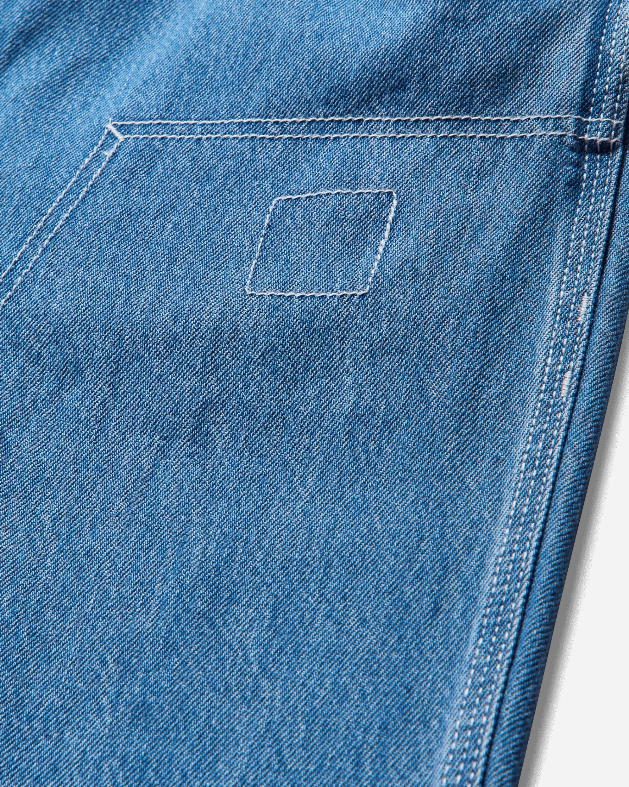 Carhartt WIP Pants^Men's INVINCIBLE Removed Pocket Double Knee Pants Blue (Stone Washed)