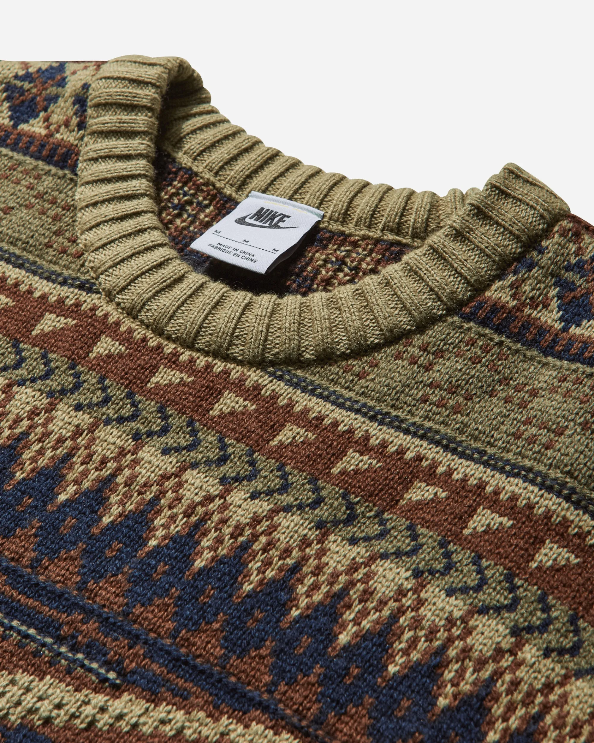 Nike Knitwear^Men's Isle Swoosh Jumper Neutral Olive