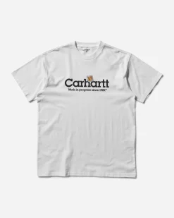 Carhartt WIP T-Shirts^Men's Label Script T-Shirt White