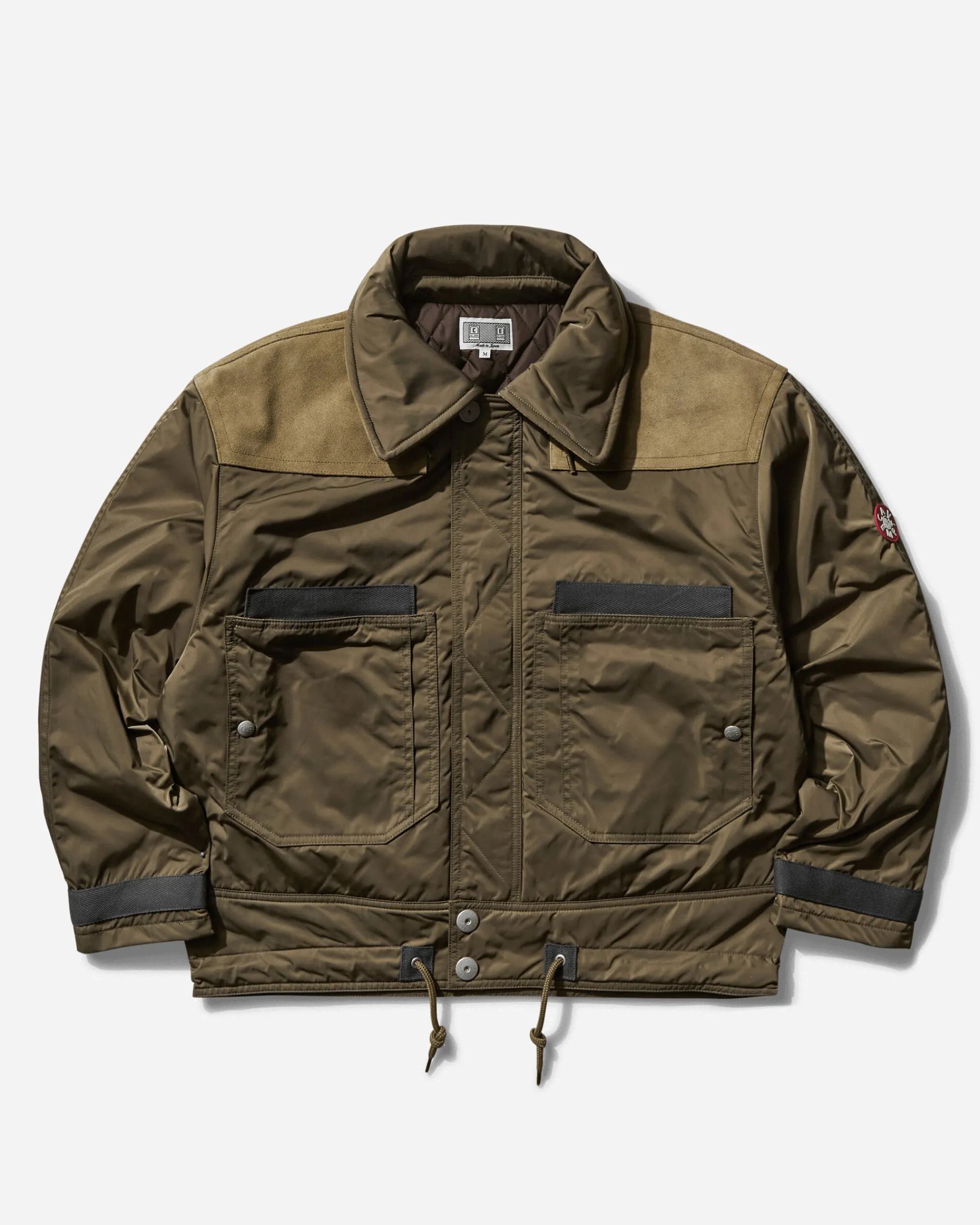 Cav Empt Coats And Jackets^Men's Leather Shoulder Bomber Jacket Khaki