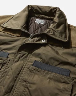 Cav Empt Coats And Jackets^Men's Leather Shoulder Bomber Jacket Khaki