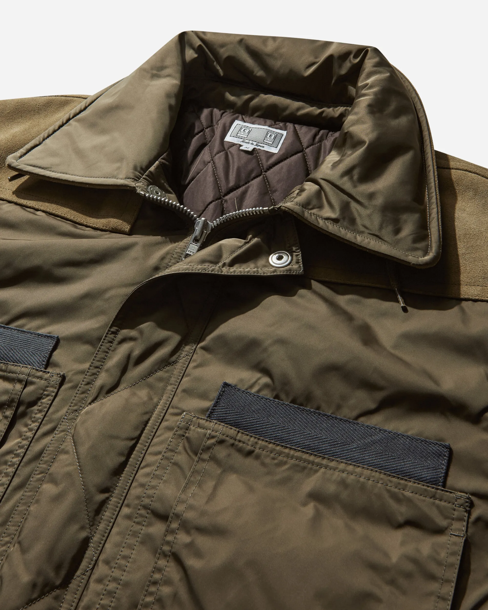 Cav Empt Coats And Jackets^Men's Leather Shoulder Bomber Jacket Khaki