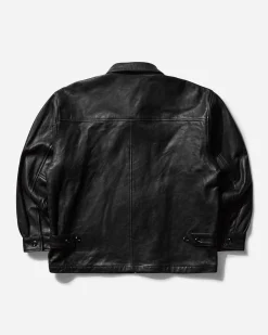 Neighborhood Coats And Jackets^Men's Leather Zip Work Jacket Black