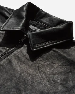 Neighborhood Coats And Jackets^Men's Leather Zip Work Jacket Black