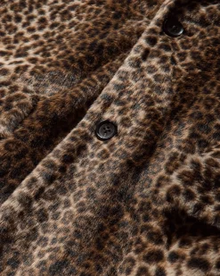 WACKO MARIA Coats And Jackets^Men's Leopard Faux Fur Chesterfield Coat Beige