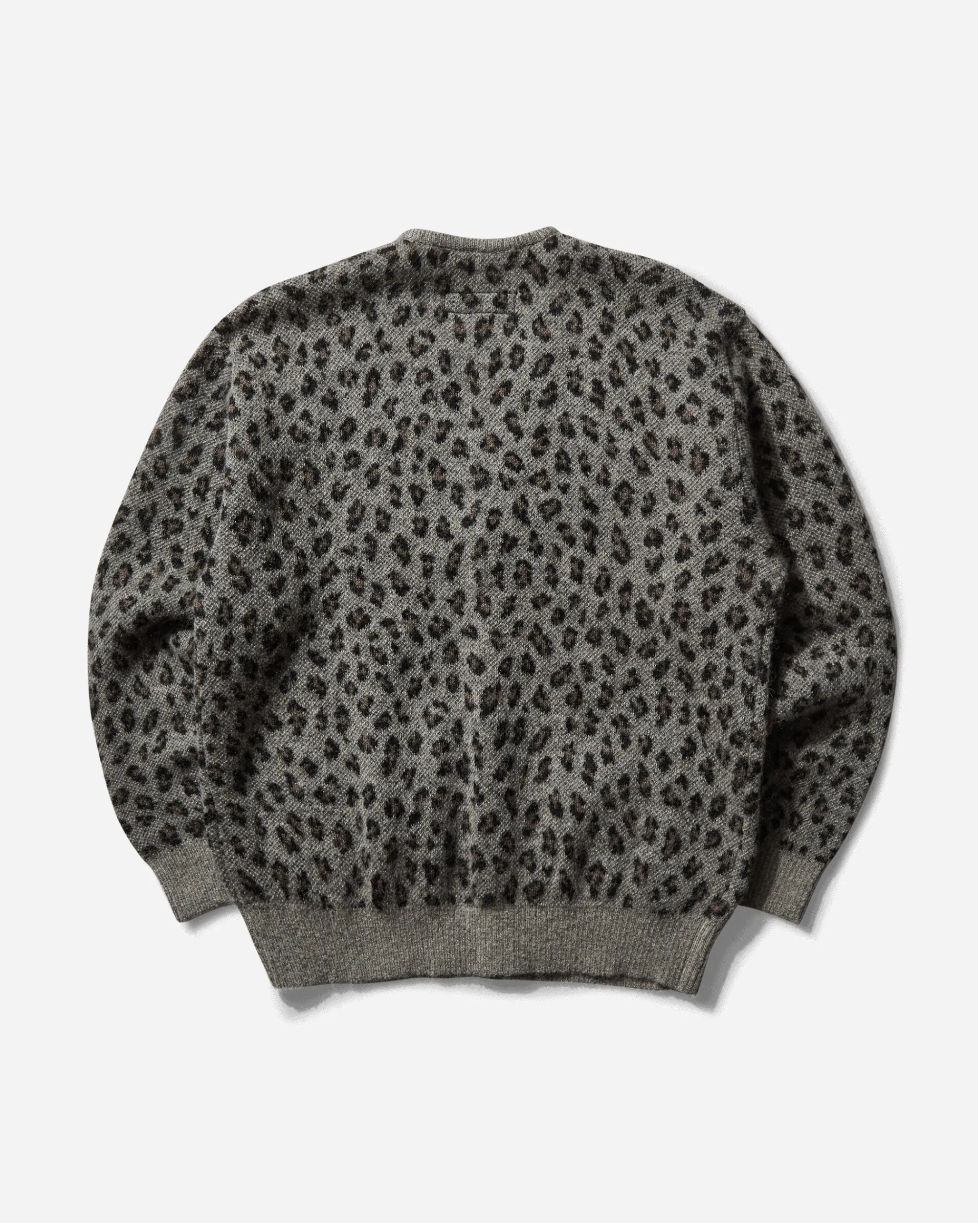 WACKO MARIA Knitwear^Men's Leopard Mohair Cardigan Grey