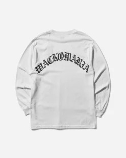 WACKO MARIA T-Shirts^Men's Logo Longsleeve T-Shirt (Type-1) White