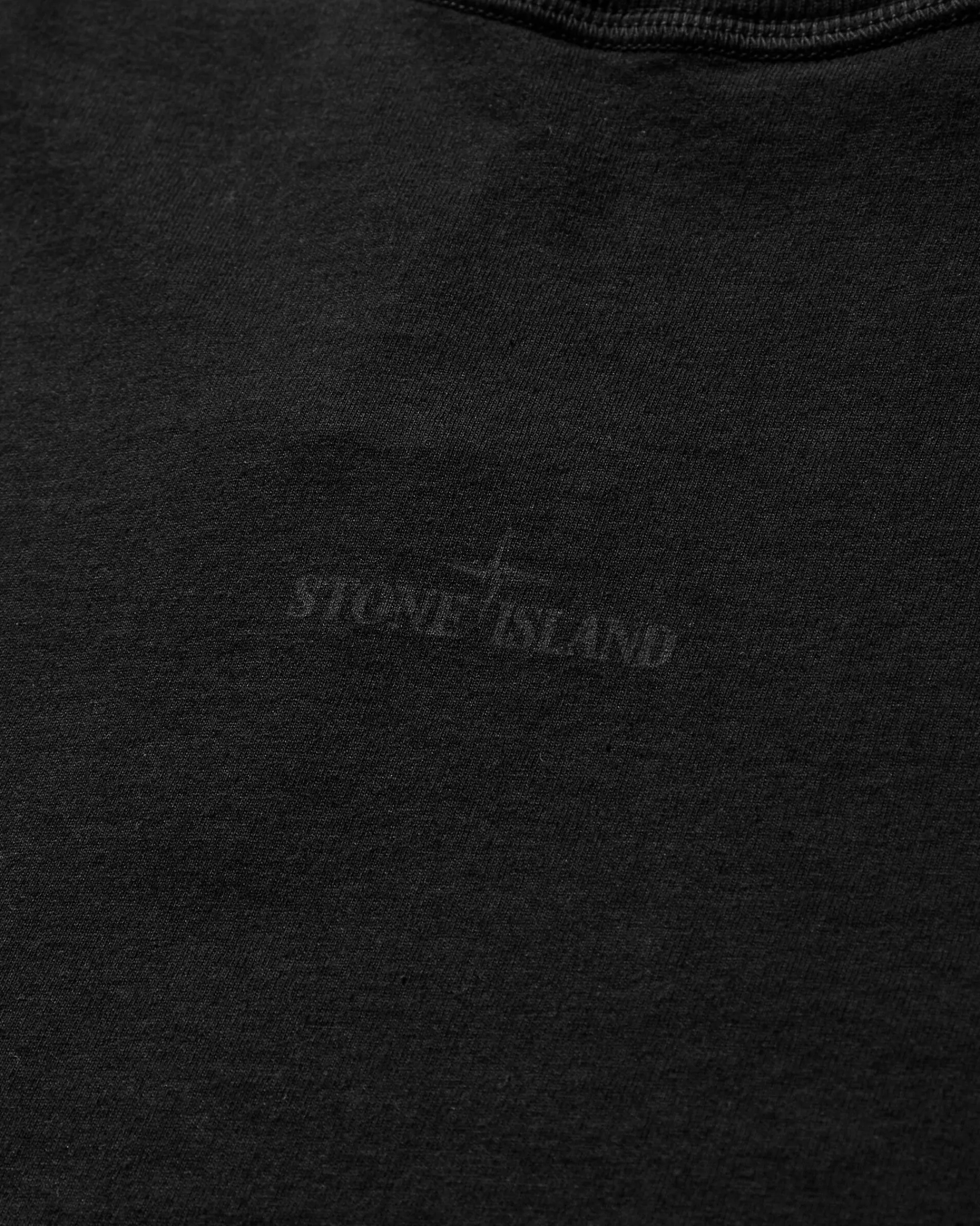 Stone Island T-Shirts^Men's Logo Printed Longsleeve T-Shirt Black