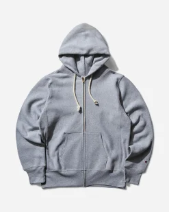 Champion Sweatshirts^Men's Made in USA Full Zip Hoodie Silver Grey