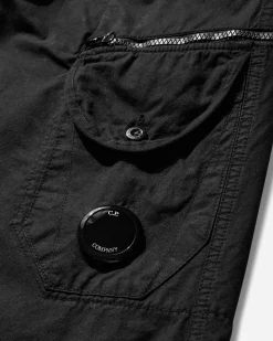 C.P. Company Pants^Men's Microreps Boxy Lens Cargo Pants Black