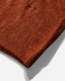 and wander Sweatshirts^Men's Mohair Wool Knit Hoodie Orange