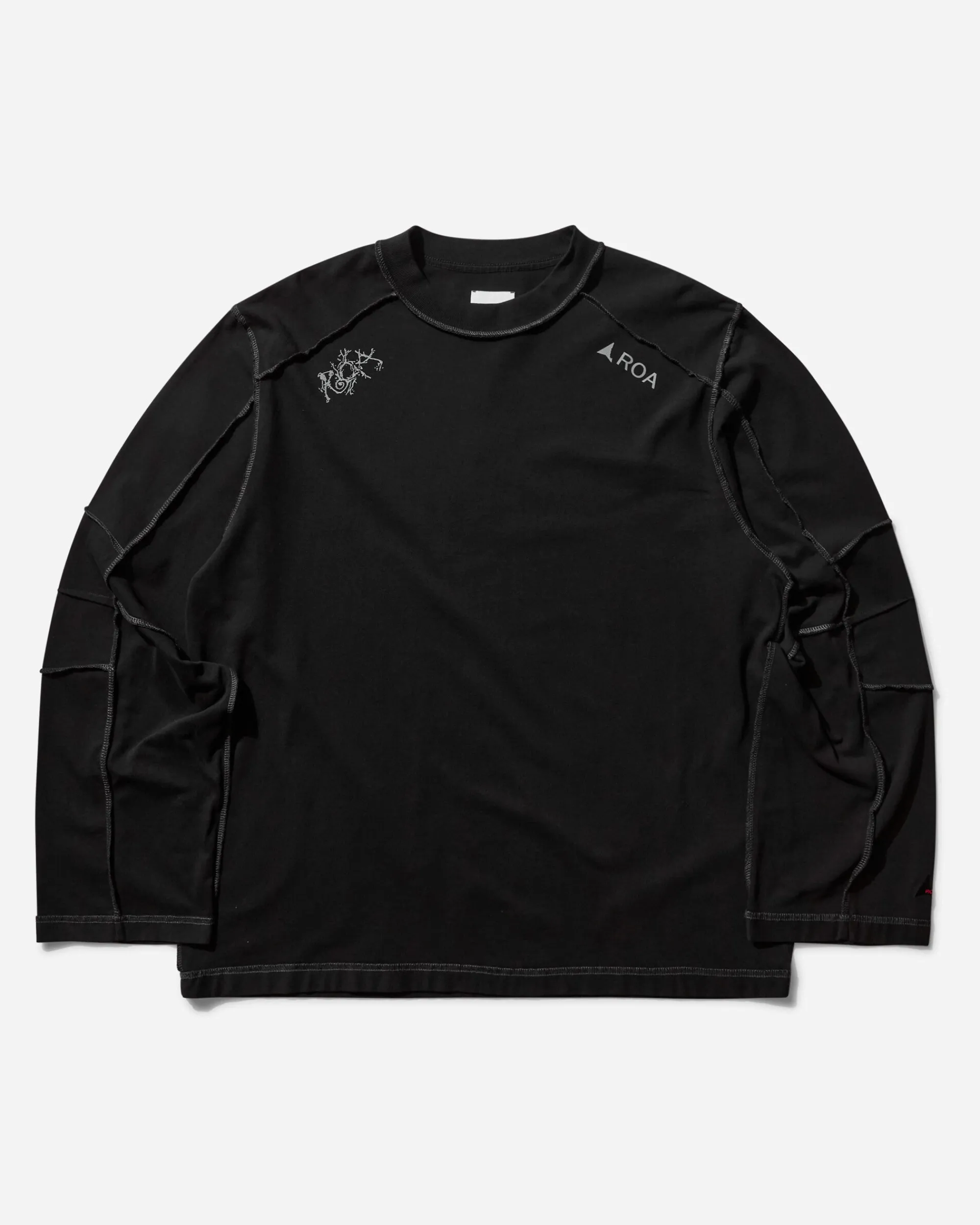 ROA T-Shirts^Men's Nightfall Inside Out Long Sleeve T-Shirt Black