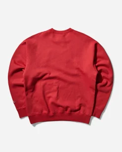 Nike Sweatshirts^Men's Nigo Fleece Crewneck Sweatshirt Gym Red / Wolf Grey