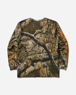 aNYthing T-Shirts^Men's No Tresspassing Longsleeve T-Shirt Realtree Camo