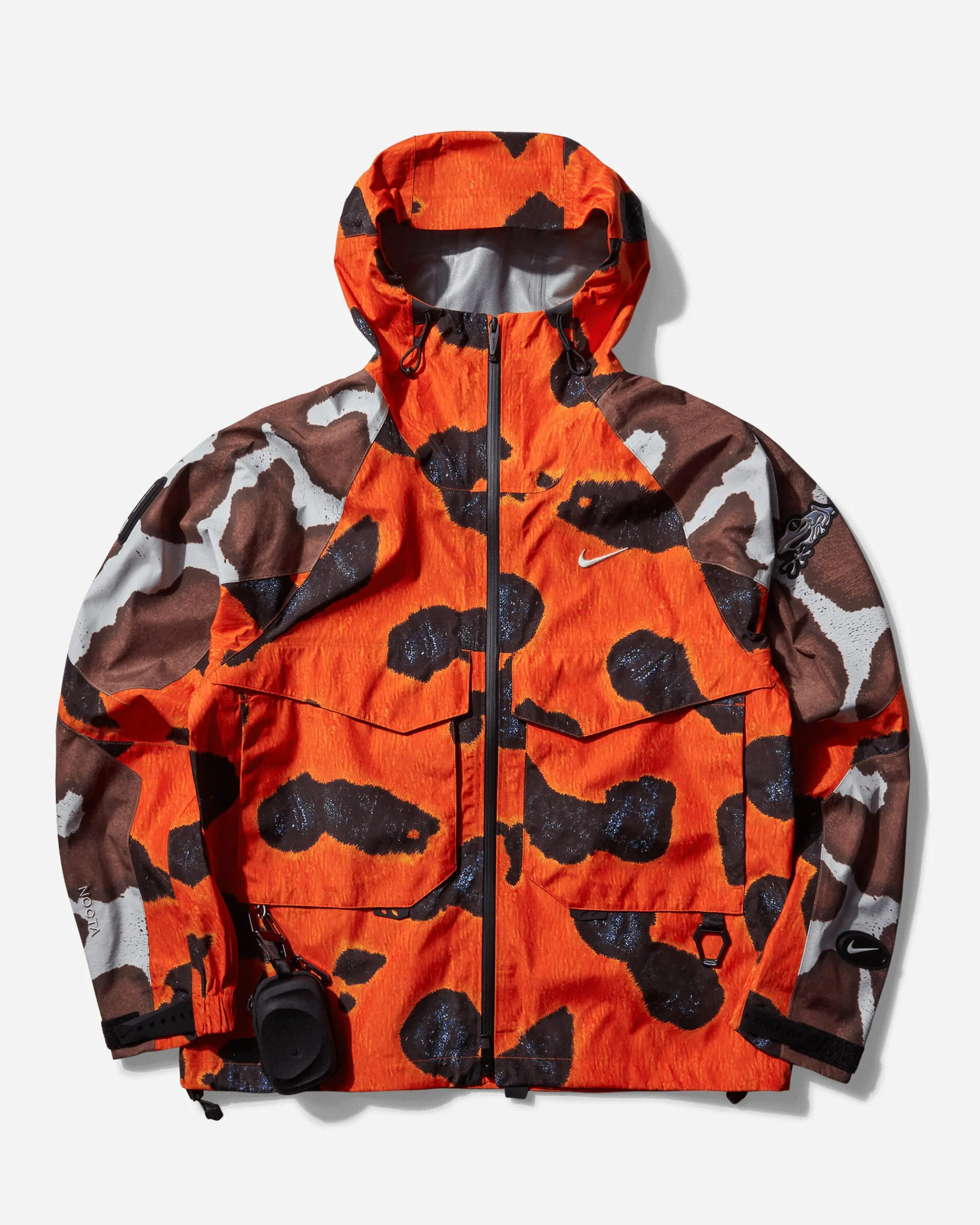 Nike Coats And Jackets^Men's NOCTA Opal Deep Cover GORE-TEX Jacket Safety Orange / Off White / Brown
