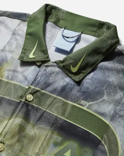 Nike Shirts^Men's NOCTA Opal Tito Neeks Button Down Oil Green