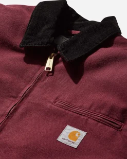Carhartt WIP Coats And Jackets^Men's OG Detroit Jacket Malbec / Black (Aged Canvas)