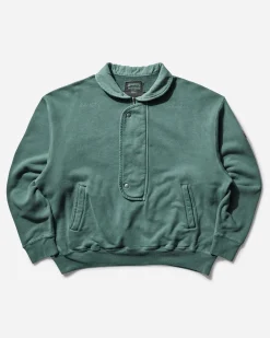 Cav Empt Sweatshirts^Men's Overdye Collared Half Zip Sweatshirt Green