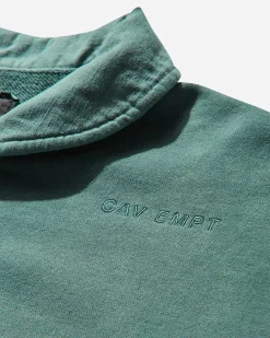 Cav Empt Sweatshirts^Men's Overdye Collared Half Zip Sweatshirt Green