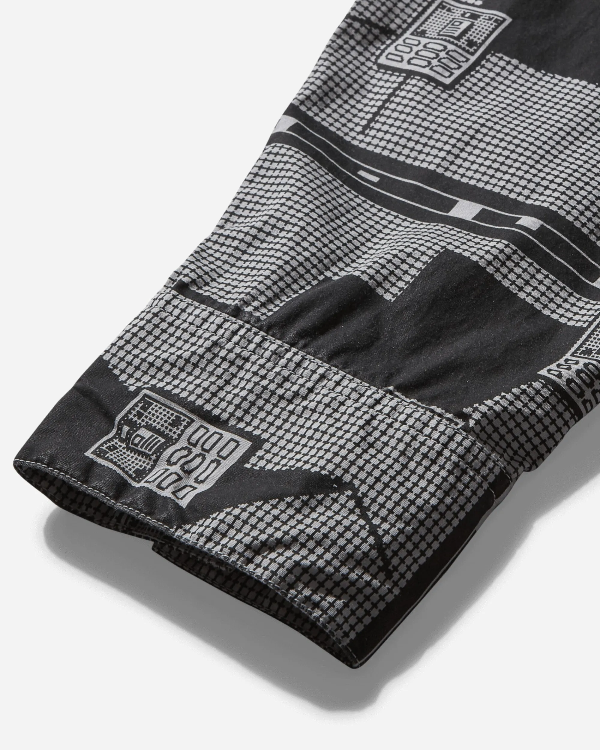 Cav Empt Shirts^Men's Overdye Grid Sleeve Big Shirt Grey