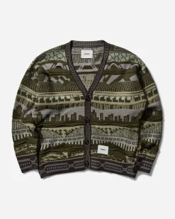 WTAPS Knitwear^Men's Palmer 813 Cardigan Olive Drab